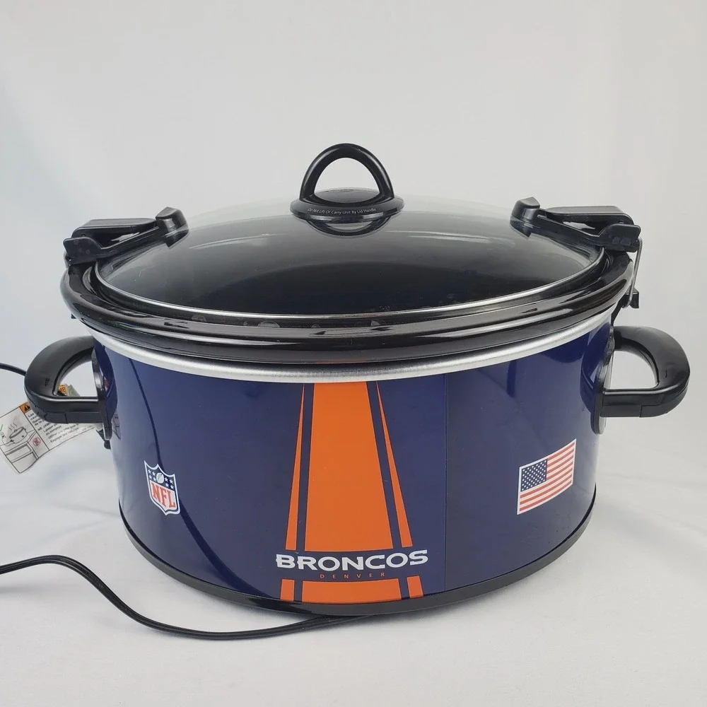 Denver Broncos NFL Crock Pot Slow Cooker #SCCPNFL600 - TESTED and WORKING